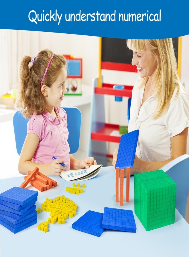 stochastic box Foam Base Ten Set for Math 131 PCS Place Value Blocks,Counting Cubes for Kids Math,Base 10 Math Manipulatives for Early Counting Math Toy in School Home - Image 4